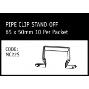 Marley Rectangular Pipe Clip-Stand-Off 65x50mm - MC22S